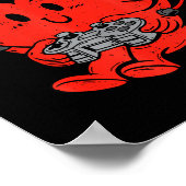 Video Game Gamer Heart Valentines Day Gaming Boys  ポスター (角)