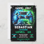 Video Game Gamer Party Birthday Invitation 招待状 (正面)