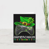 Video Game Leprechaun St Patricks Day Gamer Kids B カード (正面)