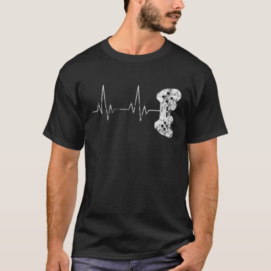 Video Game Lover Gifts - Gamer Gamer Heartbeat Tシャツ (正面)