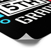 Video Game On 5th Grade Fun Team Fifth Byck To Sch ポスター (角)