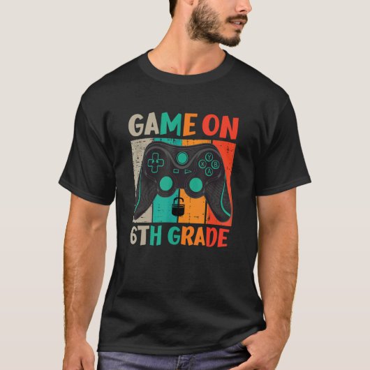 Video Game On 6th Grade Cool Kids Team Fourth Back Tシャツ (正面)