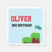 Video Game Party Napkins Gamer Birthday Supplies スタンダードカクテルナプキン (正面)