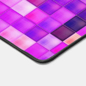 Video Game Pixels Pink Square Pattern デスクマット (コーナー)