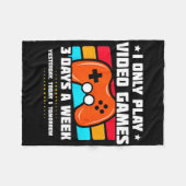 Video Game Player - Pc Console Online Gaming - Fun フリースブランケット (正面(横))