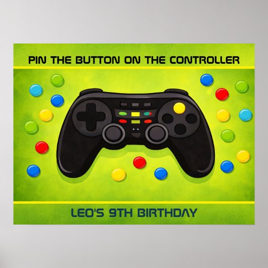 VIDEO GAME POSTER GAME for Birthday Parites ポスター (正面)