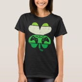 Video Game Shamrock Retro St Patricks Day Boys Men Tシャツ (正面)
