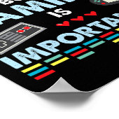 Video Game T Shirt Education Is Important But Gami ポスター (角)