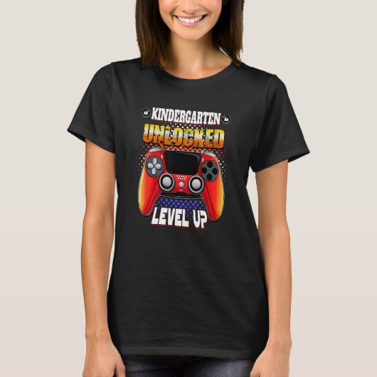 Video Gamer Back To School   Kindergarten Unlocked Tシャツ (正面)