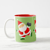 Video Gamer Christmas Holiday ツートーンマグカップ (左)