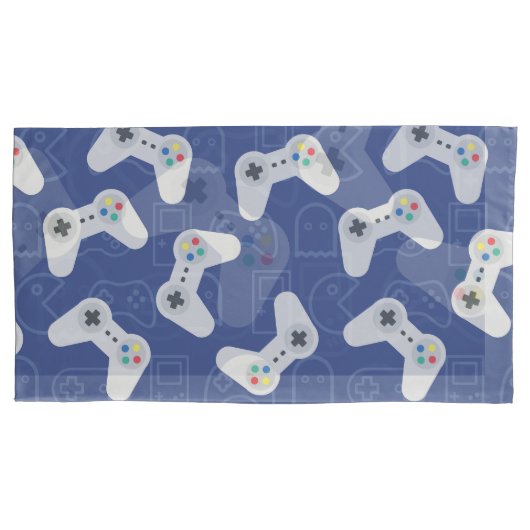 Video Gamer Controllers 枕カバー (正面左)