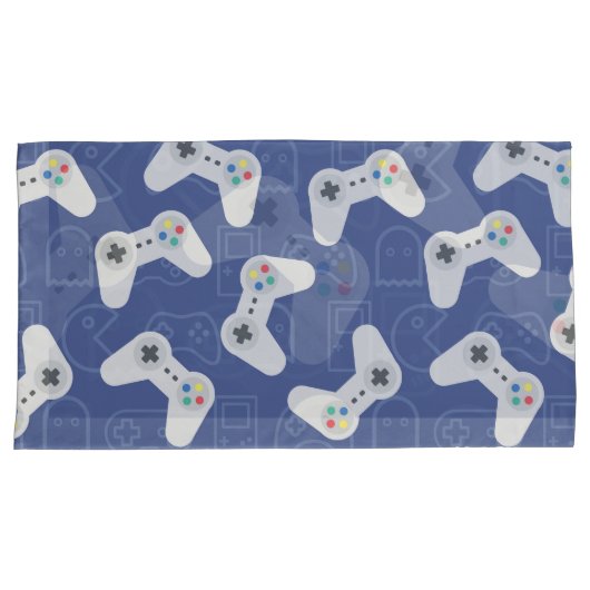 Video Gamer Controllers 枕カバー (正面右)