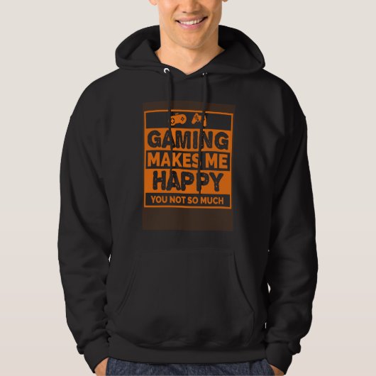 Video Gamer  Gaming Makes Me Happy パーカ (正面)