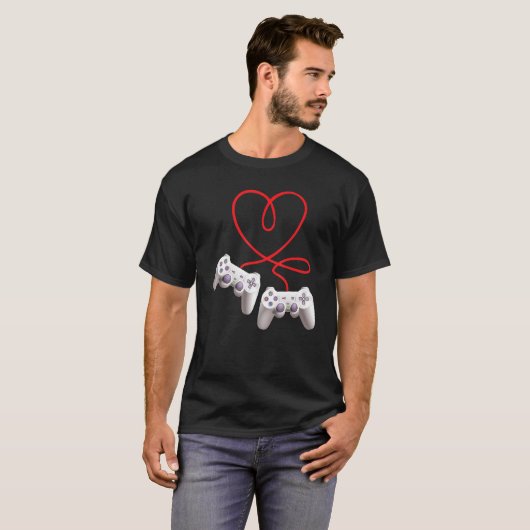 Video Gamer Heart Controller Valentine's Day  Kids Tシャツ (正面フル)