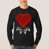 Video Gamer Heart Controller Valentine's Day Kids  Tシャツ (正面)