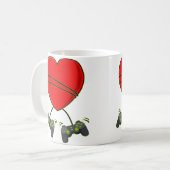 Video Gamer Heart Controllers Valentines Day Boys  コーヒーマグカップ (正面左)