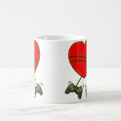 Video Gamer Heart Controllers Valentines Day Boys  コーヒーマグカップ (中央)