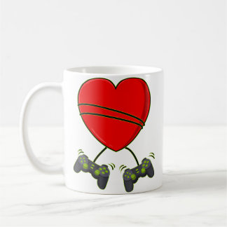 Video Gamer Heart Controllers Valentines Day Boys  コーヒーマグカップ