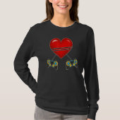 Video Gamer Heart Controllers Valentines Day Love  Tシャツ (正面)