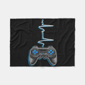 Video Gamer Heartbeat Video Game Controller Gift K フリースブランケット (正面(横))