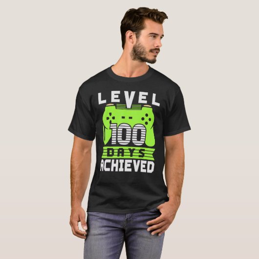 Video Gamer Student 100th Day Teacher 100 Days Of  Tシャツ (正面フル)
