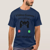 Video Games Are Calling Decline retro boy Tシャツ (正面)