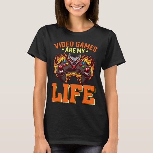 Video Games Are My Life Video Games Gaming 2 Tシャツ (正面)