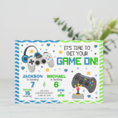 Video Games Birthday Invitation | Gamer Party 招待状 (スタンド正面)