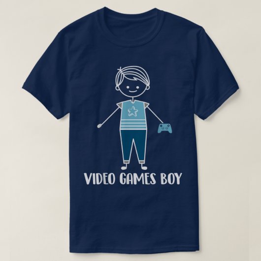 Video Games Boy  Gaming Nerd Video Games  Tシャツ (デザイン正面)