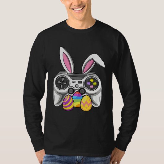 Video Games Easter Day Bunny Egg  Gamer Boys Girls Tシャツ (正面)