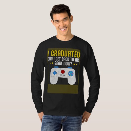Video Games Graduation  Gamer Tシャツ (正面フル)
