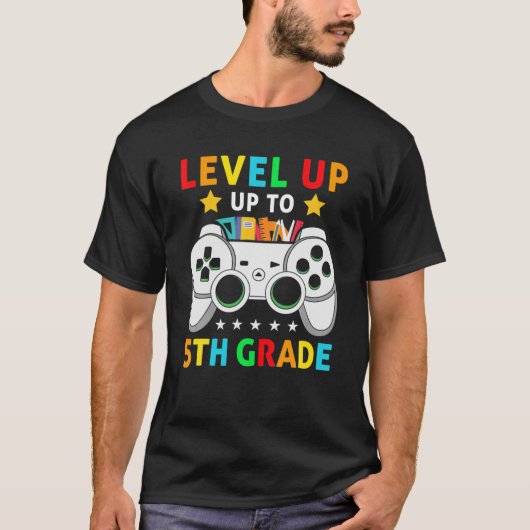 Video Games Level Up To 5Th Grade Team Fifth Grade Tシャツ (正面)