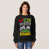 Video Games Valentine Day Gaming Love Celebrate スウェットシャツ (正面フル)