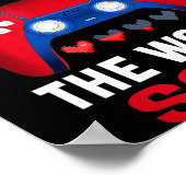 Video Games Valentines Day Gamer Gaming  ポスター (角)