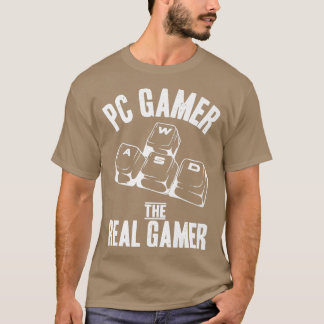 Video Games WASD PC Gamer The Real Gamer Funny Say Tシャツ