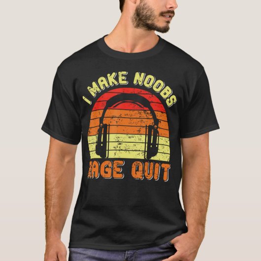 Video Player I Make Noobs Rage Quit Gambler Gaming Tシャツ (正面)