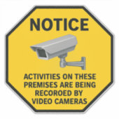 Video Surveillance Notice Sign シール (正面)