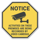 Video Surveillance Notice Sign  シール (正面)