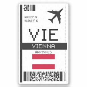 VIEウィーンボーディングパス – オーストリア旅行 シール