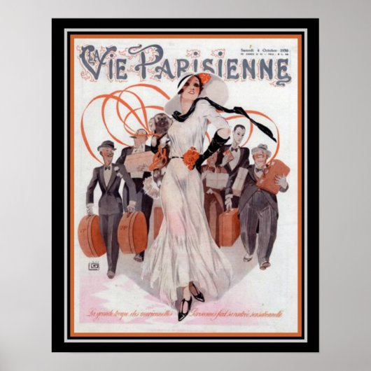 Vie Parisienne "Glamor Girl" Deco Poster 16 x 20 ポスター (正面)