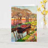 Viegers - A Fatboat in the Dutch Bulb Fields カード (黄色い花)