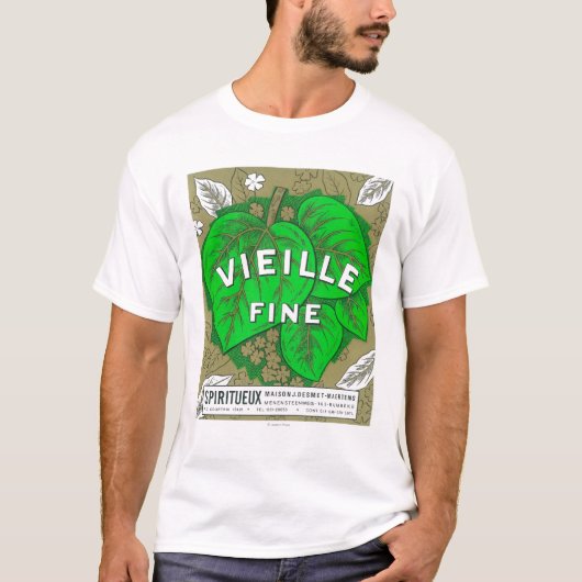 Vieilleの上質ワインLabelEurope Tシャツ (正面)