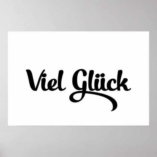 Viel Glück | グッドラック ドイツ語 ポスター (正面)