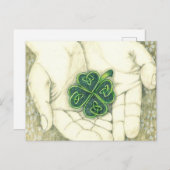 Viel Gluck!、Kleeblatt、Keltischer Knoten氏 ポストカード (正面/裏面)