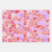 Viele Herzen in 3D-Optik - ラッピングペーパーシート (正面3)