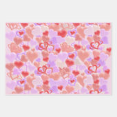 Viele Herzen in 3D-Optik - ラッピングペーパーシート (正面2)