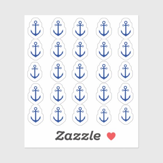 Viele kleine blaue Anker シール (シート)
