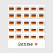 Viele kleine Deutschland Flaggen シール (シート)