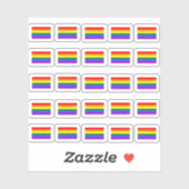 Viele kleine Regenbogen Flagge シール (シート)