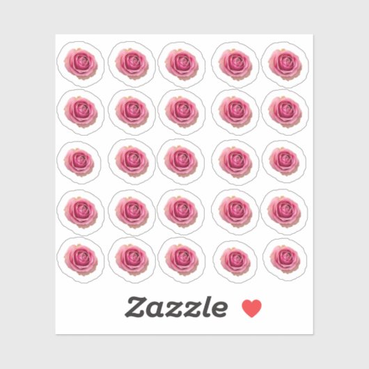 Viele kleine Rosa Rosen シール (シート)